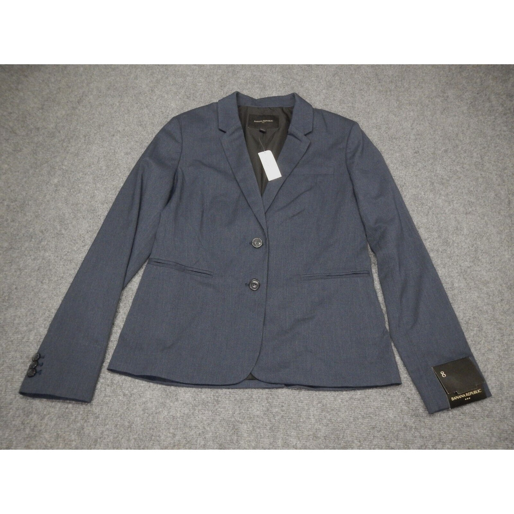 Banana Republic Blazer Jacket Women's Size 8 Navy Blue Single Breasted New NWT